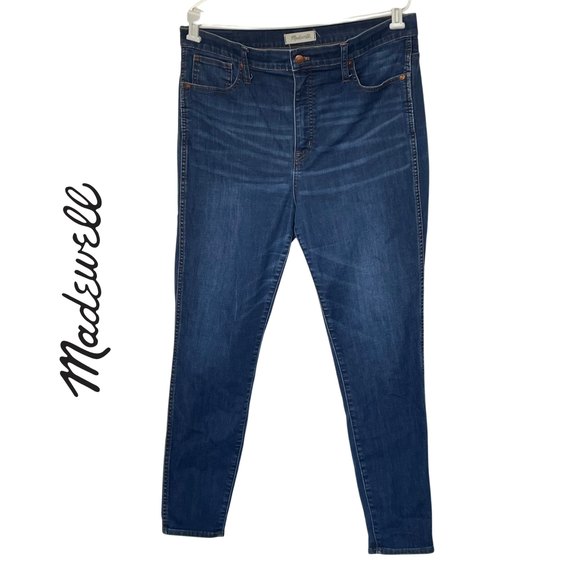 Madewell Women's 10" High Rise Hayes Wash Skinny Jeans SZ 32 - Picture 1 of 6